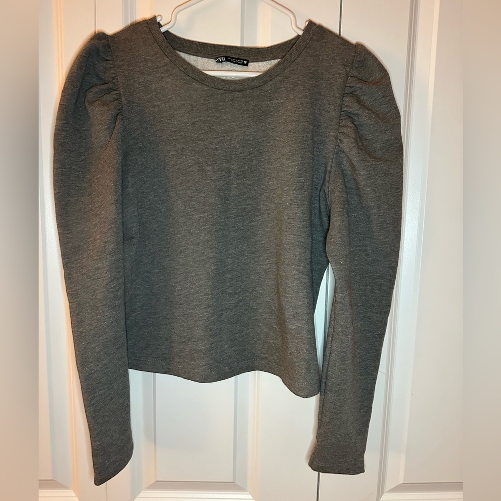 Zara puff sleeve sweatshirt